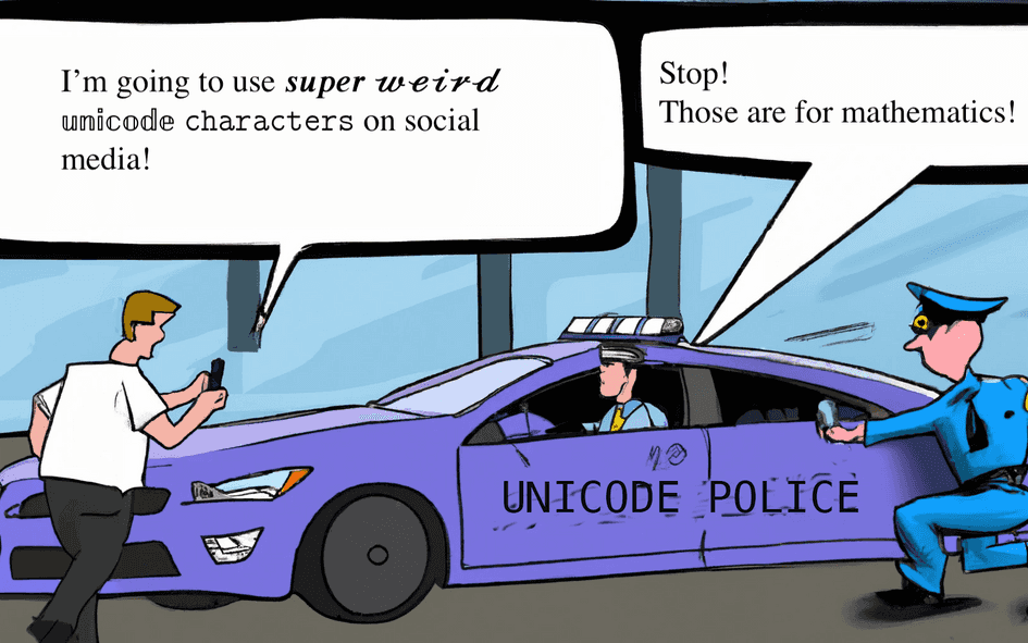 bande dessinée policière unicode