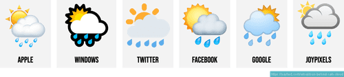 🌦️ Sun shower (sun behind rain cloud) weather emoji