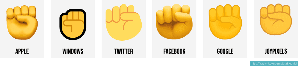 Raised fist emojis