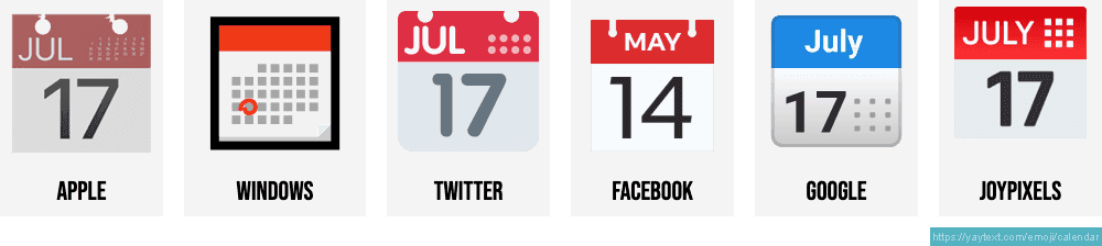 Calendar Emoji Calendar Emoji