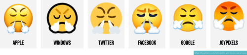 Smiley Rhum 😤 Emoji visage avec vapeur du nez