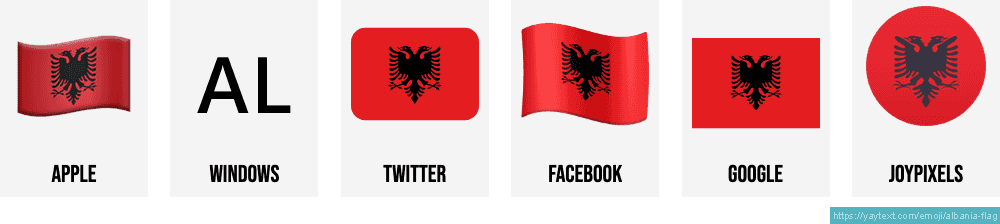 🇦🇱 Bandiera dell'Albania emoji