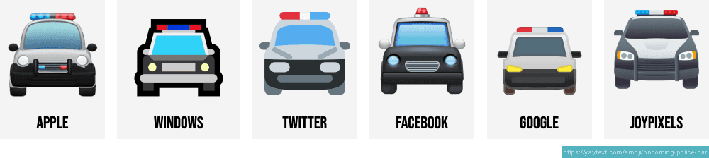 🚔 Oncoming Police Car Emoji