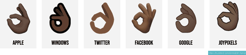 👌 OK emojis de mão 👌🏻👌🏼👌🏽👌🏾👌🏿