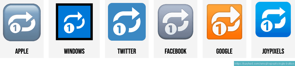 🔂 Repeat single button emoji