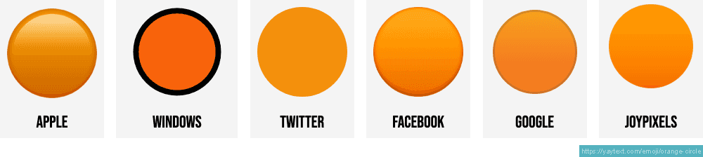  Orange Circle Emoji