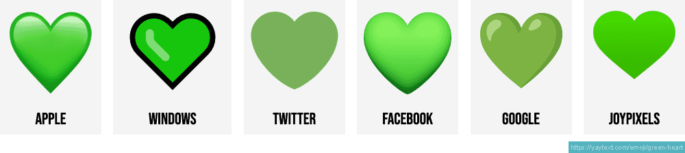 green love hearts