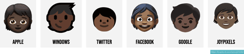 🧒 Emojis de cara de niño 🧒🏻🧒🏼🧒🏽🧒🏾🧒🏿