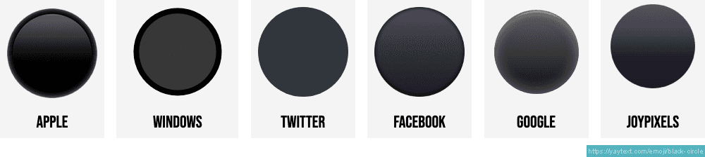 Black Circle Emoji Black Circle Emoji