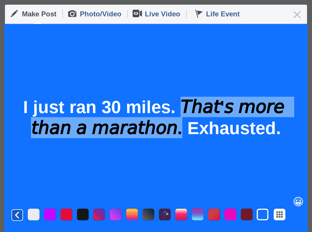 How do I use italics on Facebook?
