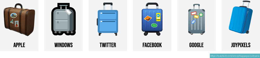 travelling suitcase emoji