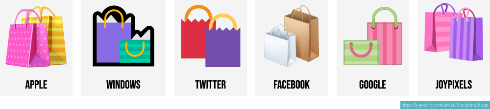 🛍️ Emoji ng mga shopping bag