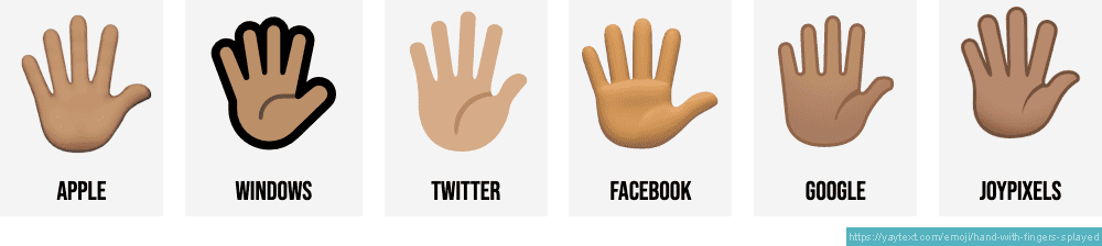 Hand With Fingers Splayed Emojis