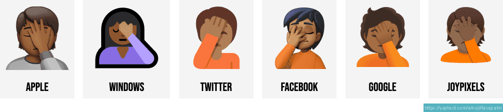 facepalm emoticon facebook