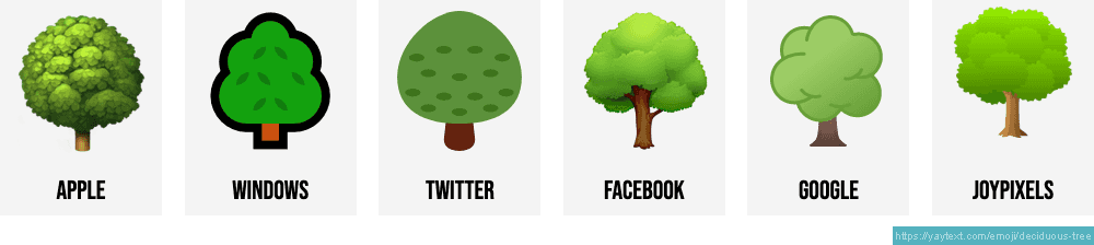 🌳 Deciduous Tree Emoji