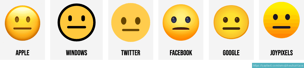 happy face emoji switches to blank face emoji (sad) 