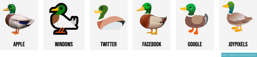 White Duck Emoji Meaning