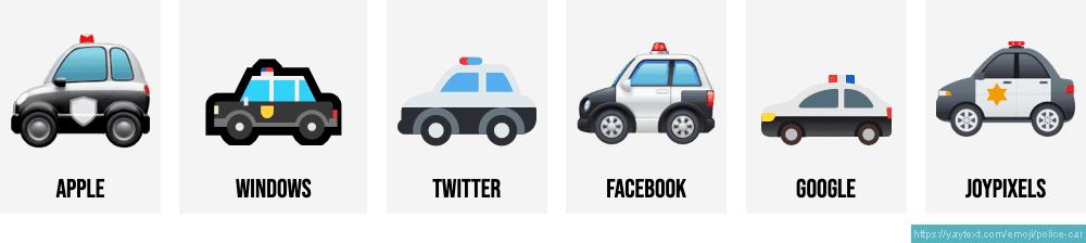 🚓 Police car emoji