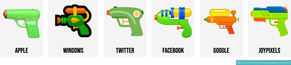 ? Pistol / water gun emoji