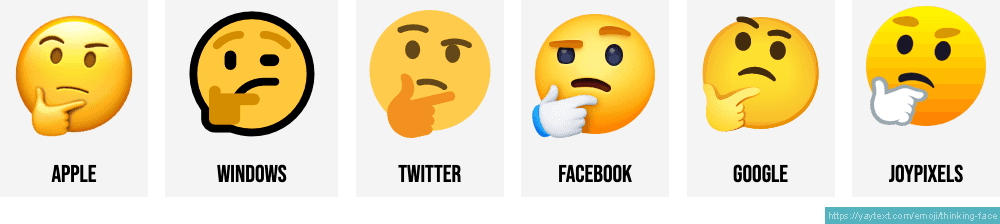 Thinking Face Emoji (U+1F914)