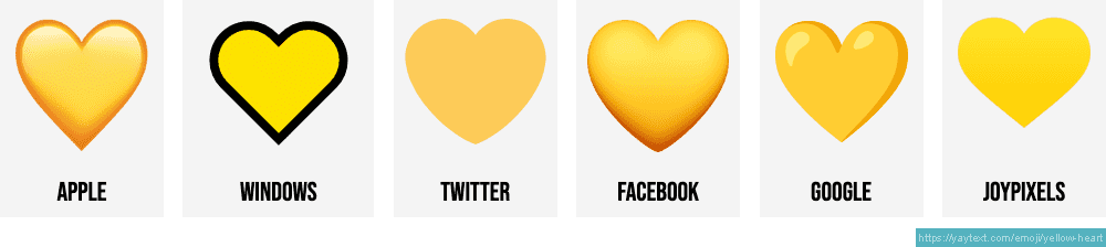 💛 Yellow heart emoji