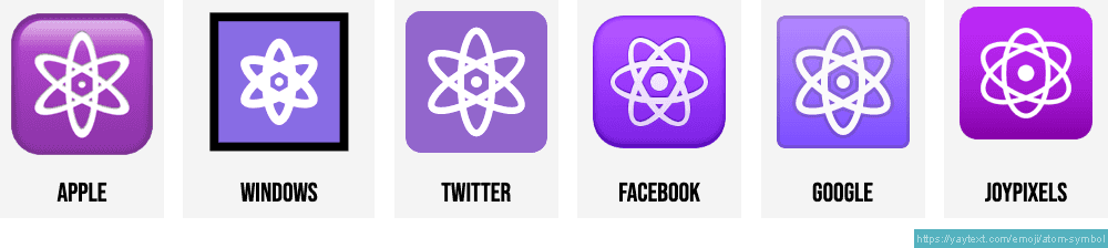 ⚛️ Atom / science symbol emoji