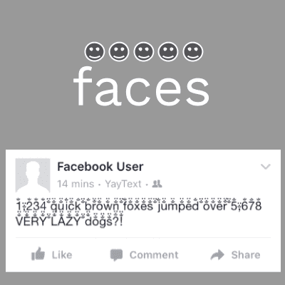 text faces for facebook