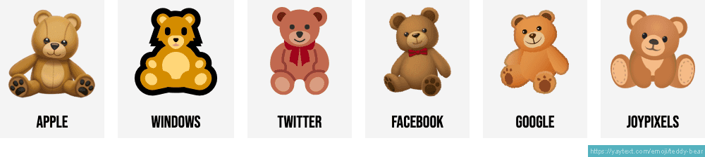 Teddy Bear Emoji (U+1F9F8)