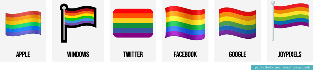 Rainbow Pride Flag Emoji
