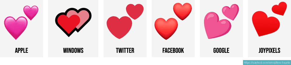 ๐ Two hearts emoji
