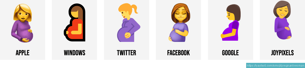 🤰 Emojis de mujer embarazada 🤰🏻🤰🏼🤰🏽🤰🏾🤰🏿