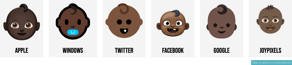 👶 Baby face emojis 👶🏻👶🏼👶🏽👶🏾👶🏿