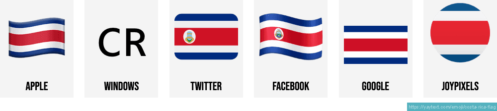 Flag Of Costa Rica Emoji