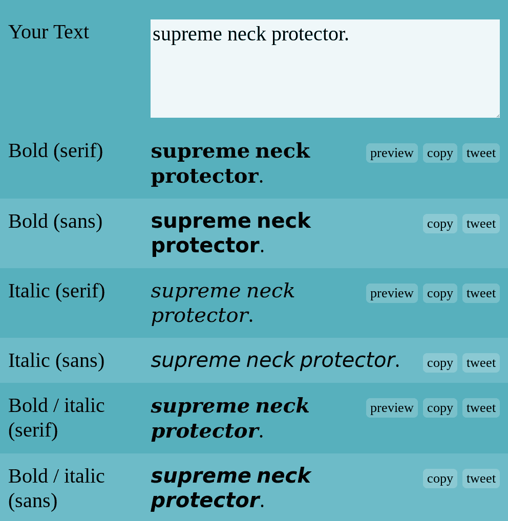 How do I write in italics on Twitter?