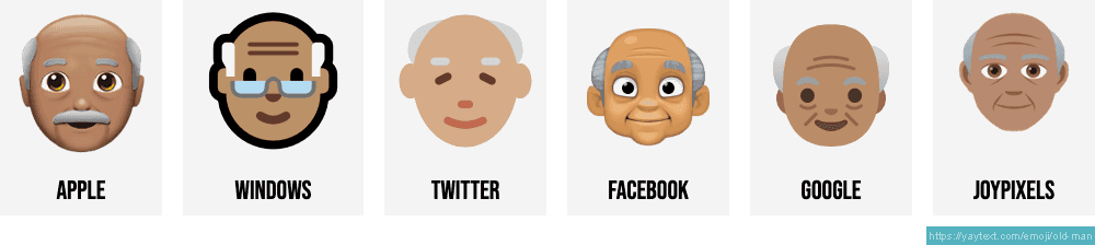 👴 Old man / grandpa emojis 👴🏻👴🏼👴🏽👴🏾👴🏿