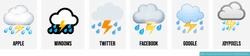 ⛈️ Stormy (cloud w/ lightning & rain) weather emoji