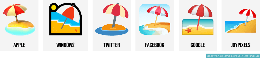 🏖️ Beach W Umbrella Emoji