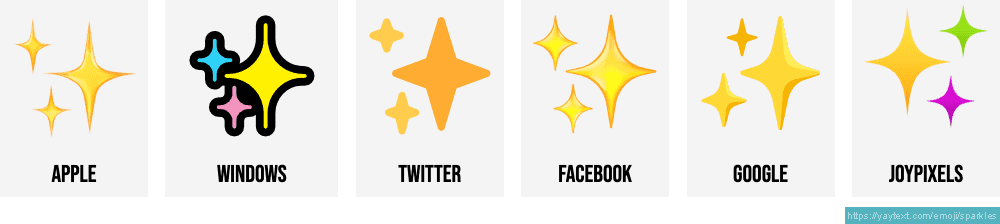 lokalisere Krønike krænkelse ✨ Sparkles emoji