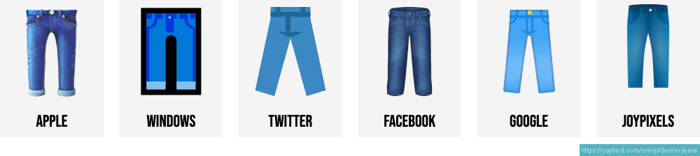 👖 Demin / jeans emoji