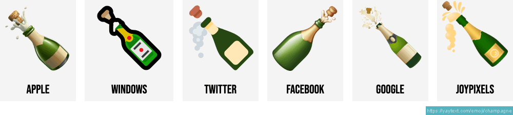 🍾 Champagne bottle w/ popping cork emoji